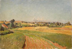 Bertrand Py (1895-1973) - Mid 20th Century Oil, Route dans la campagne