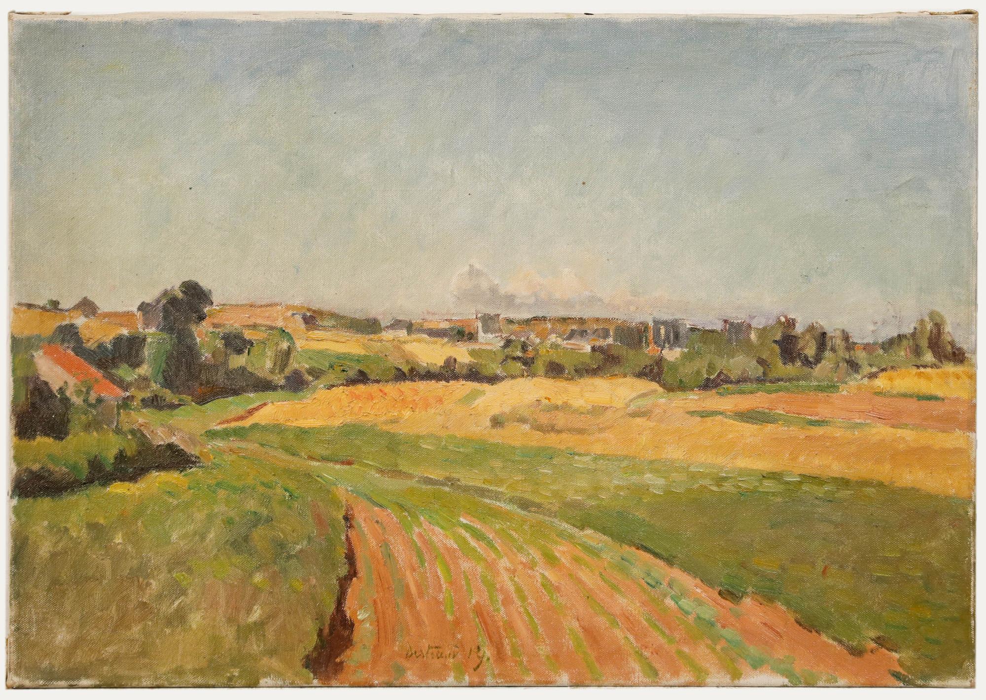 Bertrand Py (1895-1973) - Ölgemälde, Route dans la campagne, Mitte des 20. Jahrhunderts