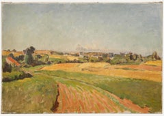 Bertrand Py (1895-1973) - Mid 20th Century Oil, Route dans la campagne