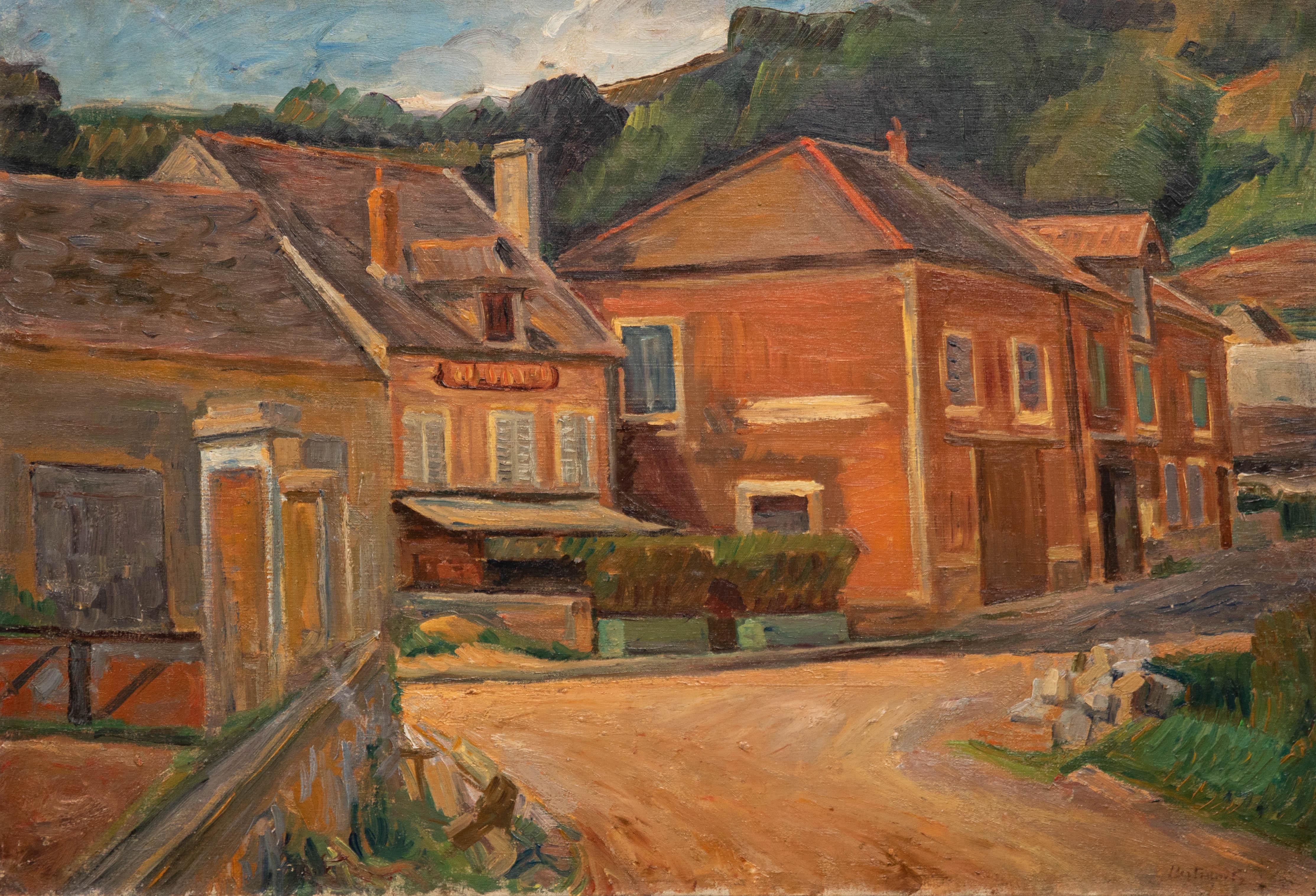 Bertrand Py (1895-1973) - Mid 20th Century Oil, Rural Village, France - Painting by Unknown