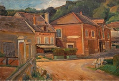 Bertrand Py (1895-1973) - Mid 20th Century Oil, Rural Village, France