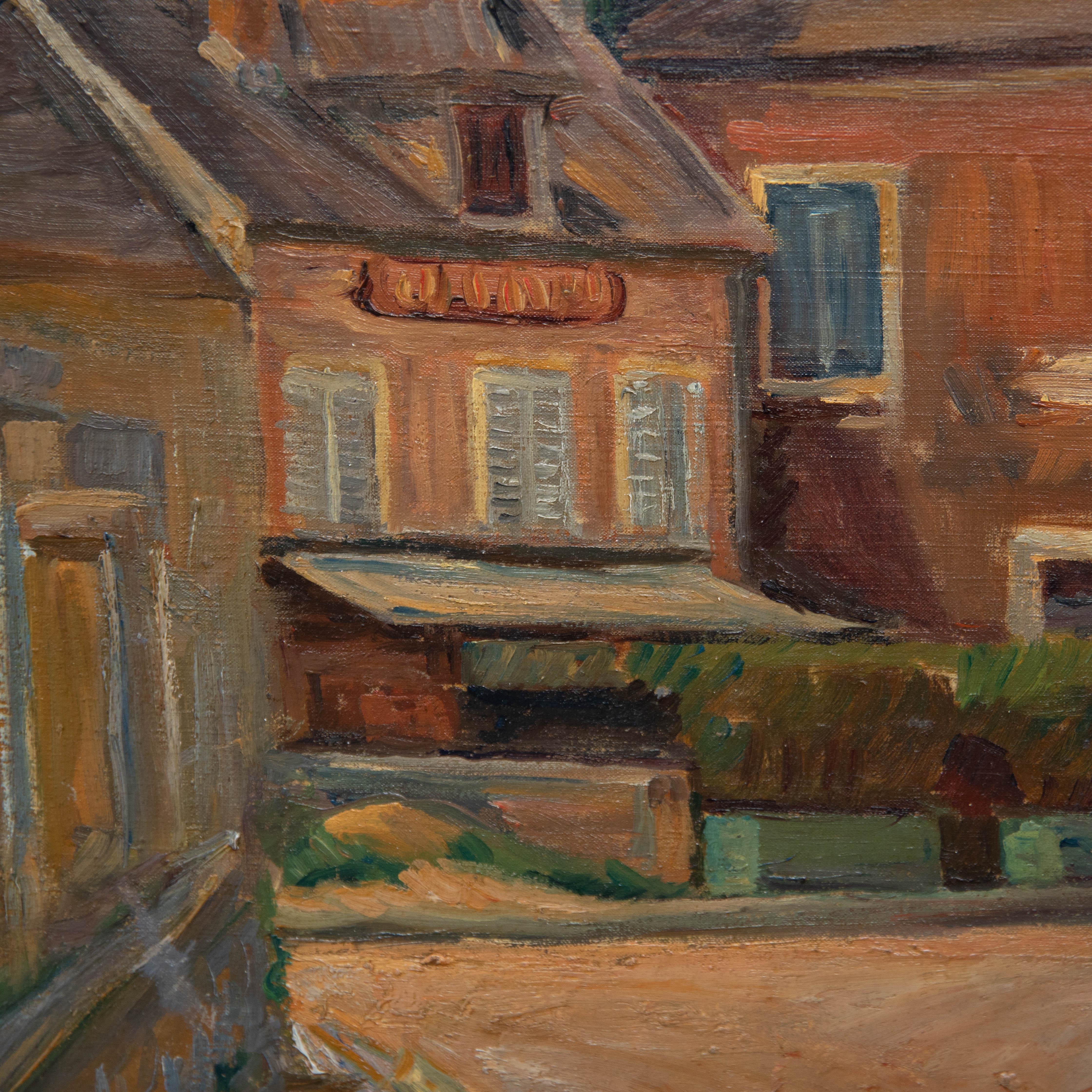 Bertrand Py (1895-1973) - Mid 20th Century Oil, Rural Village, France For Sale 1