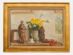 Bertrand Py (1895-1973) - Huile du milieu du 20e siècle, Nature morte à la jarre d'Albarello