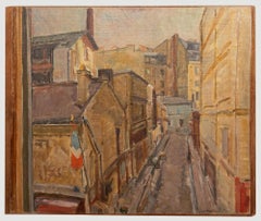 Bertrand Py (1895-1973) - Olio della metà del XX secolo, Strada a Ménilmontant
