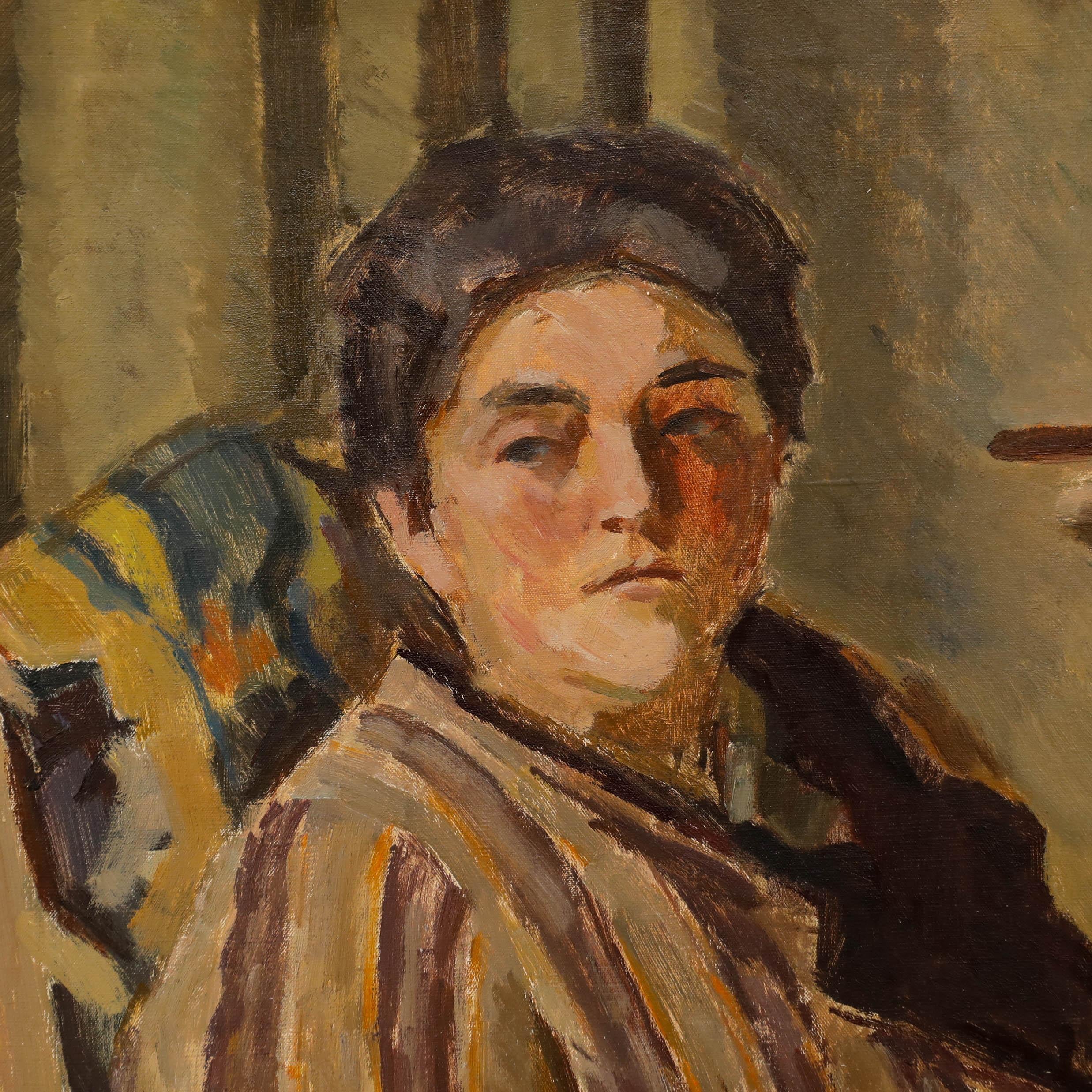 Huile sur toile. Signé dans le coin supérieur droit.