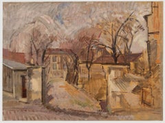 Bertrand Py (1895-1973) - Huile du milieu du 20e siècle, paysage d'hiver
