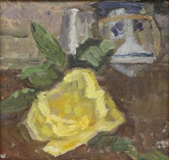 Bertrand Py (1895-1973) - Mid 20th Century Oil, Yellow Rose