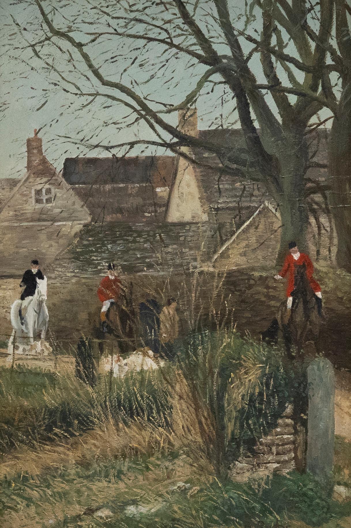 Betty Ryder - Olio contemporaneo incorniciato, The Meet, Dorset - Painting di Unknown