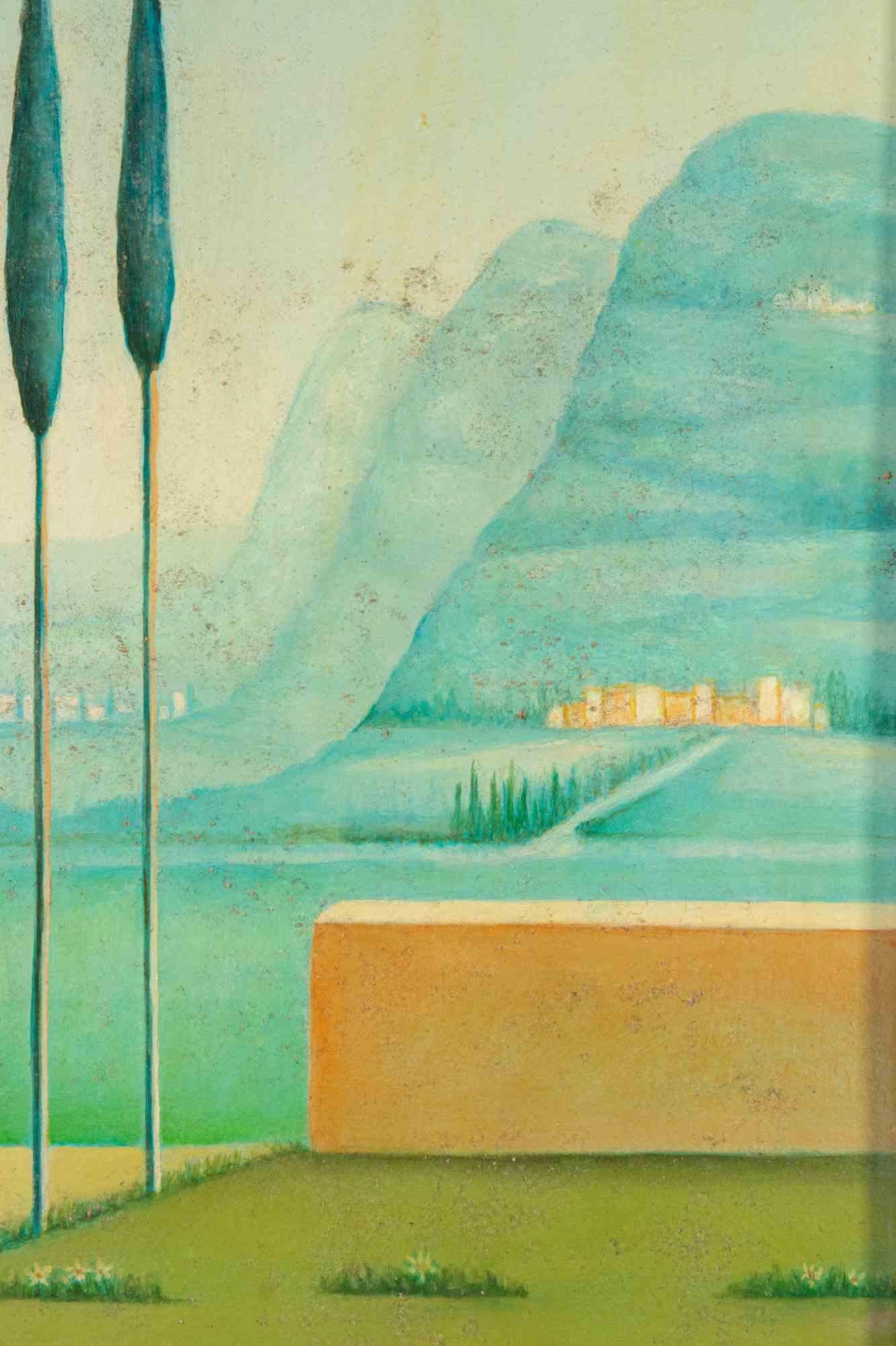 Beyond the Sea - Oil Paint - 1990s - Painting by Unknown