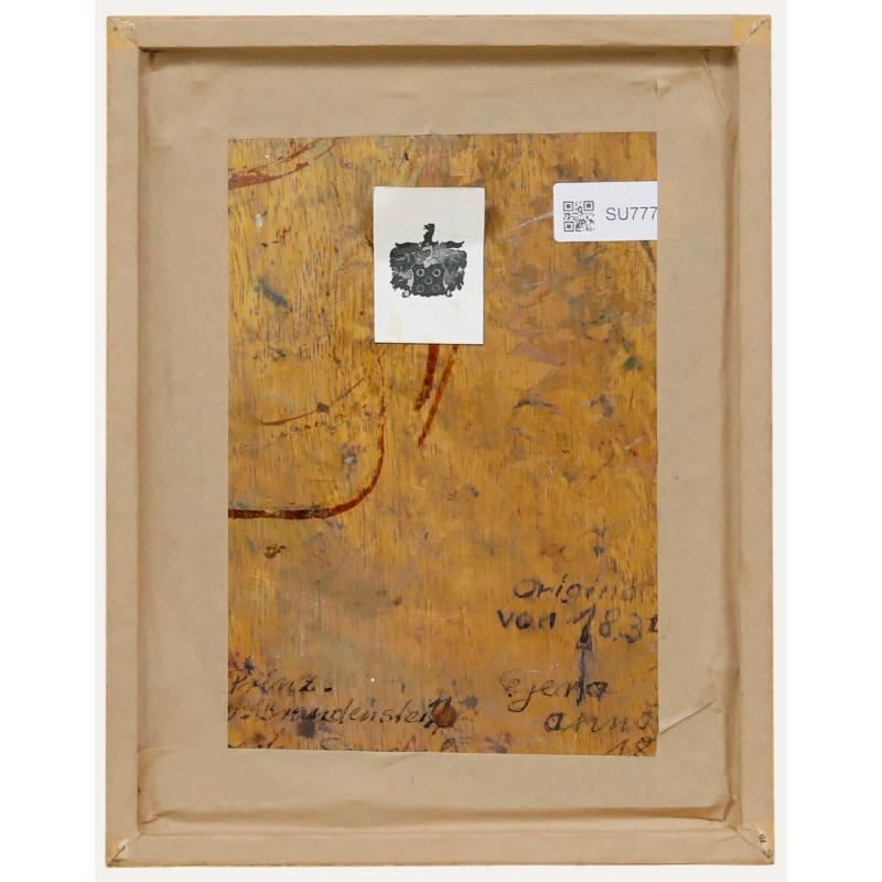 Biedermeier Öl des frühen 19. Jahrhunderts - Fürstin von Brandenstein (Schwarz), Portrait Painting, von Unknown