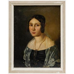 Biedermeier Öl des frühen 19. Jahrhunderts - Fürstin von Brandenstein