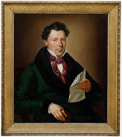 Olio del periodo Biedermeier dell'inizio del XIX secolo - Gentiluomo di alto rango