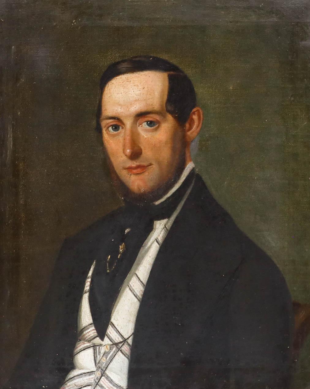 Biedermeier Anfang 19. Jahrhundert Öl - Gastwirt Ludwig Brandt – Painting von Unknown