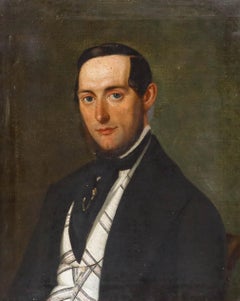 Biedermeier Period Early 19th Century Oil - Innkeeper Ludwig Brandt