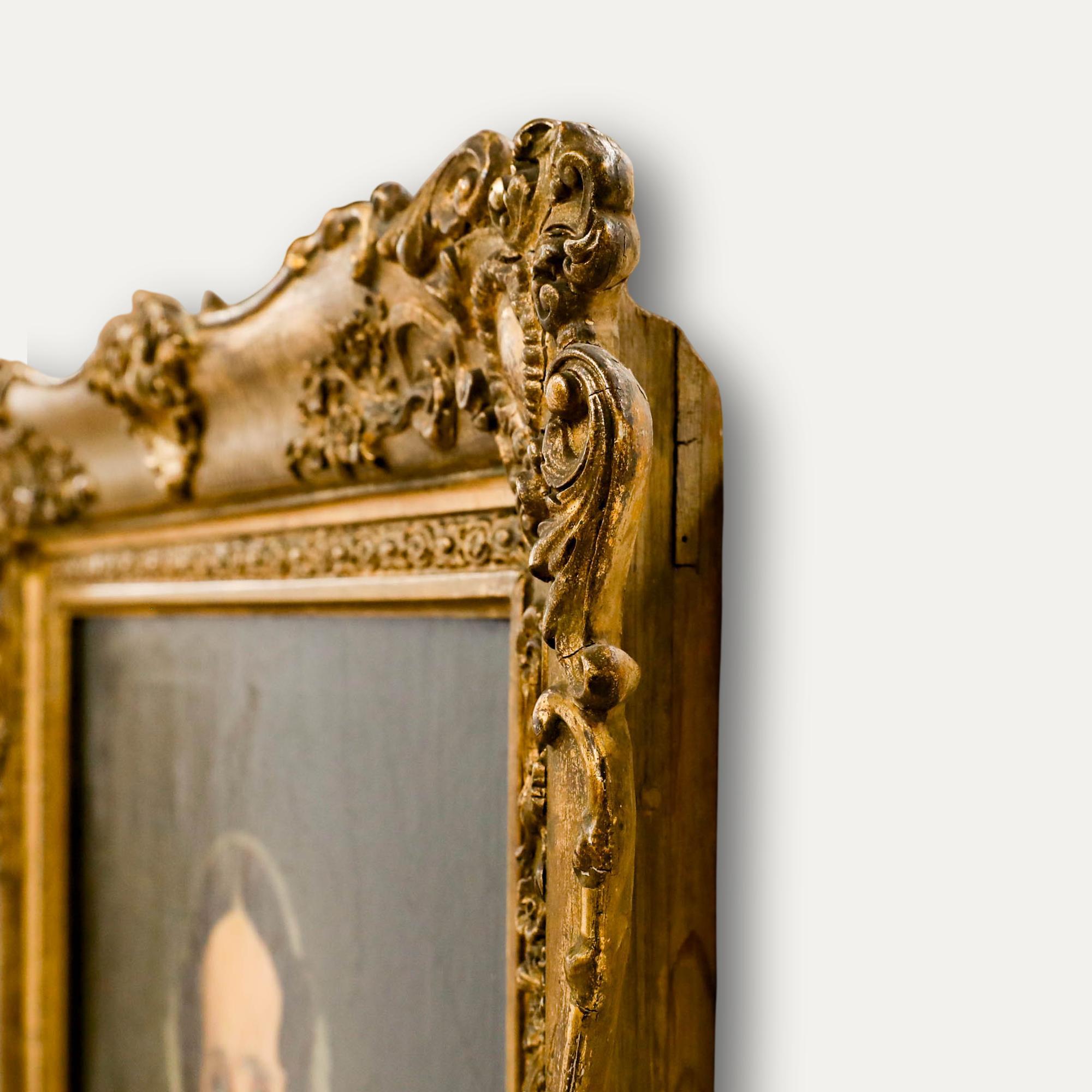Biedermeier School 19th Century Oil - Lady in a Lace Bonnet For Sale 1