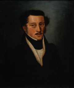 Biedermeier School Early 19th Century Oil - Portrait of a Gentleman