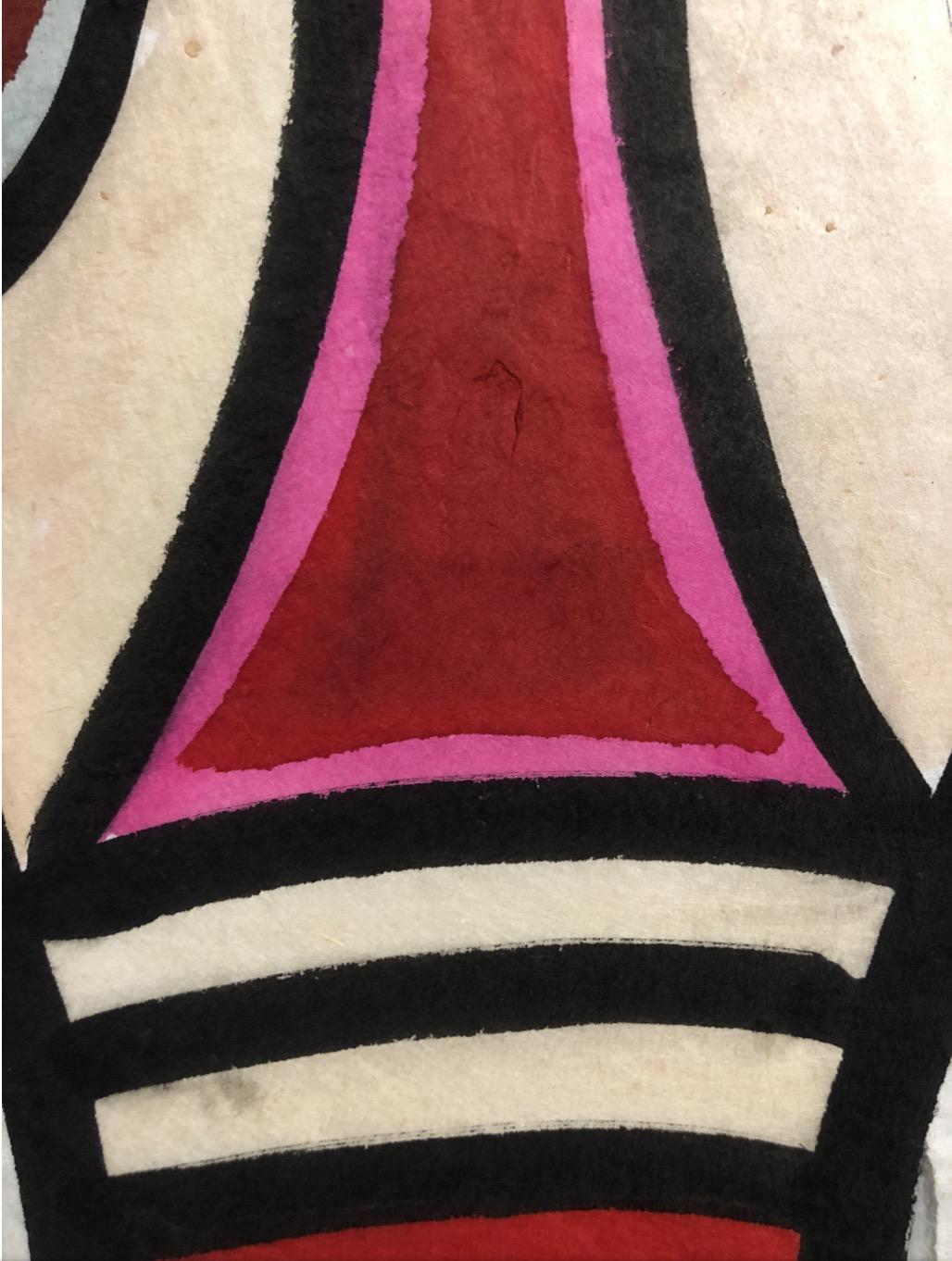 « Big Eyed Bug I » Peinture fantaisiste d'insectes à la gouache des années 1970 - Moderne Painting par Unknown