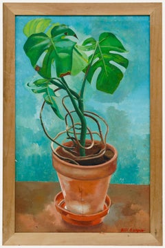 Bill Bolger (1940-2024) - Huile du 20e siècle, Monstera