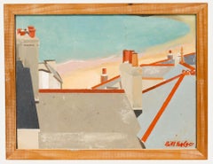 Vintage Bill Bolger (1940-2024) - 20th Century Oil, Rooftops Near Tate Gallery