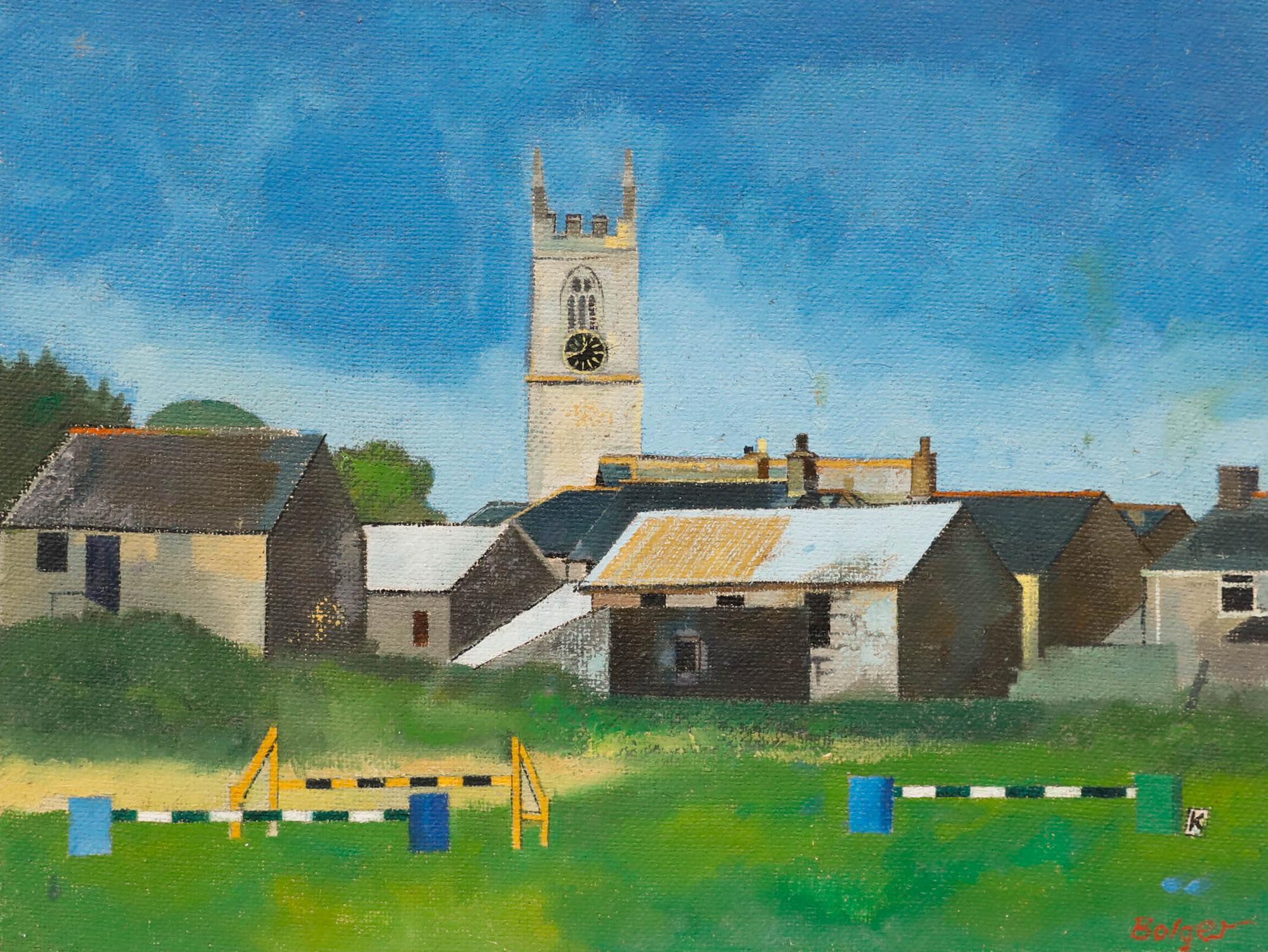 Bill Bolger (1940-2024) – Ölgemälde, Ansicht des Dorfes, 20. Jahrhunderts – Painting von Unknown
