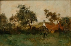 Binjé Frans (1835-1900) - Late 19th Century Oil, Leaving the Farm