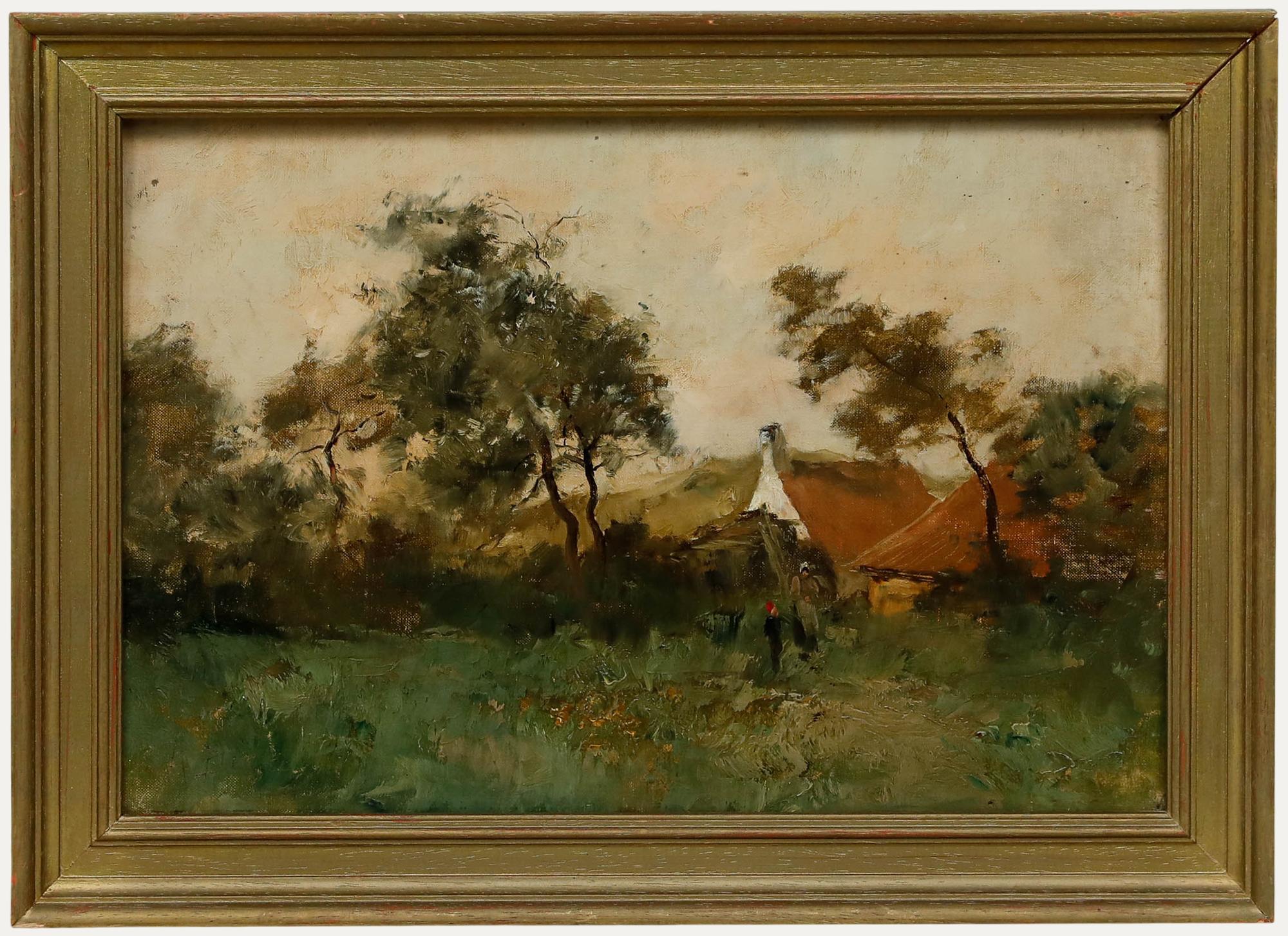 Binjé Frans (1835-1900) - Late 19th Century Oil, Leaving the Farm