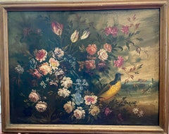 Antique Bird and Flowers 