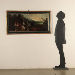 Bird Hunting with Nets. Landscape with Female Figures Oil on Canvas