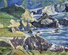 Bixby Bridge, Big Sur - California Landscape in Oil on Canvas