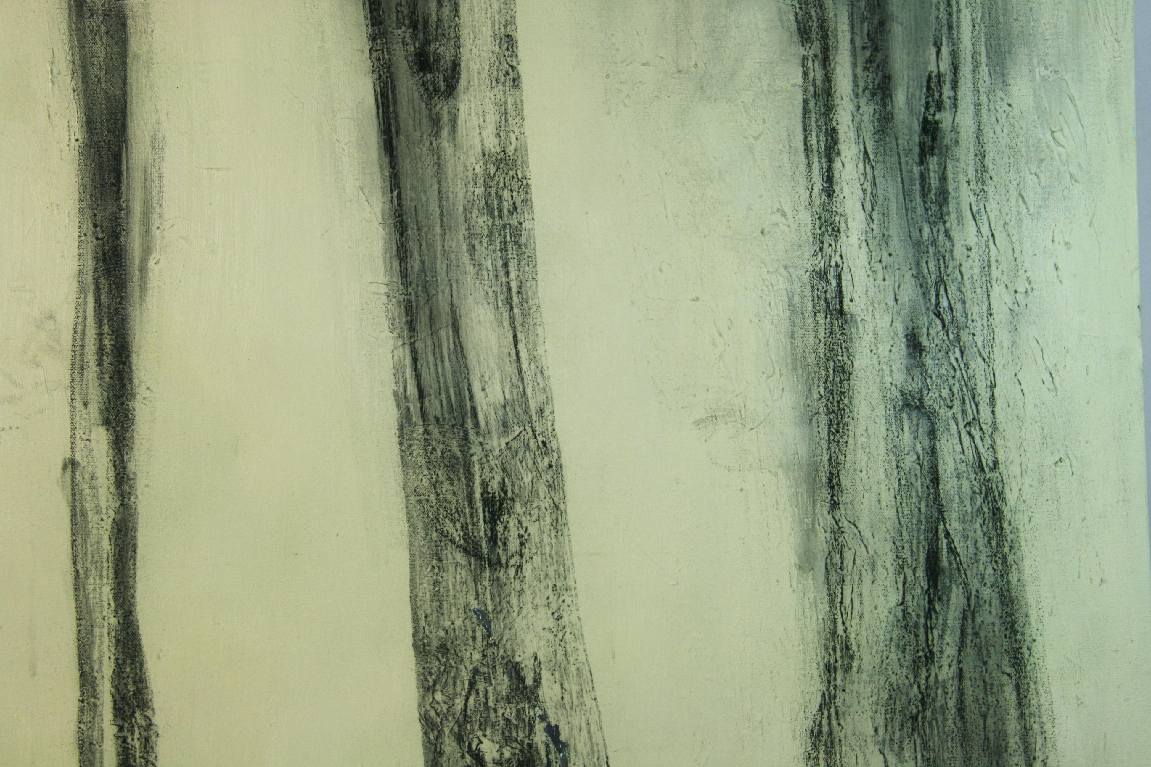 6085 Schwarzer und weißer Baum Tromks Expressionistisches Ölgemälde
Gerippte Leinwand jetzt Rahmen erforderlich