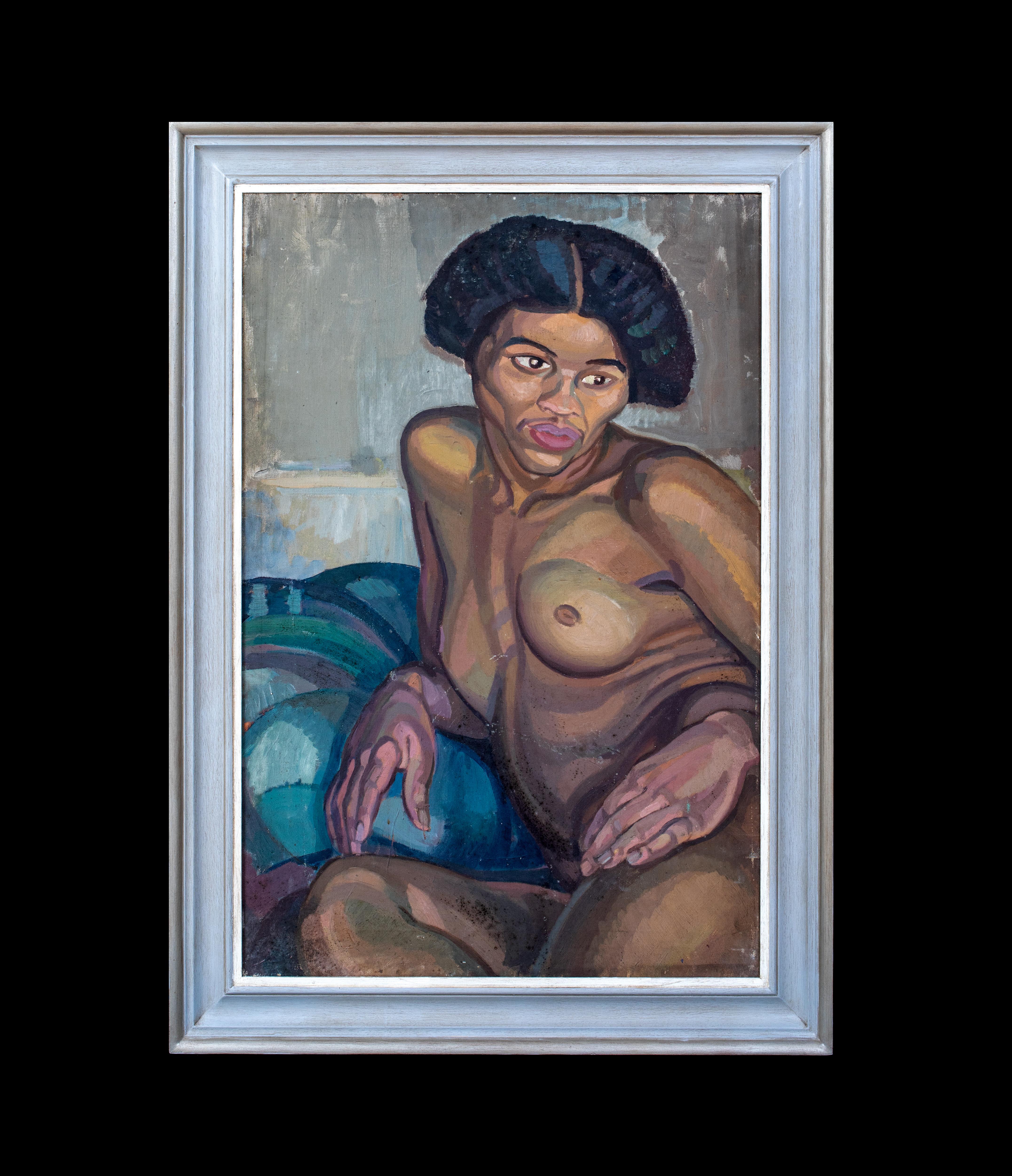 Nudo femminile nero, inizio XX secolo   di Harry Barr (1896-1987) - Painting di Unknown