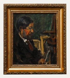 Óleo de principios del siglo XX de la Escuela de Bloomsbury - Retrato de un artista