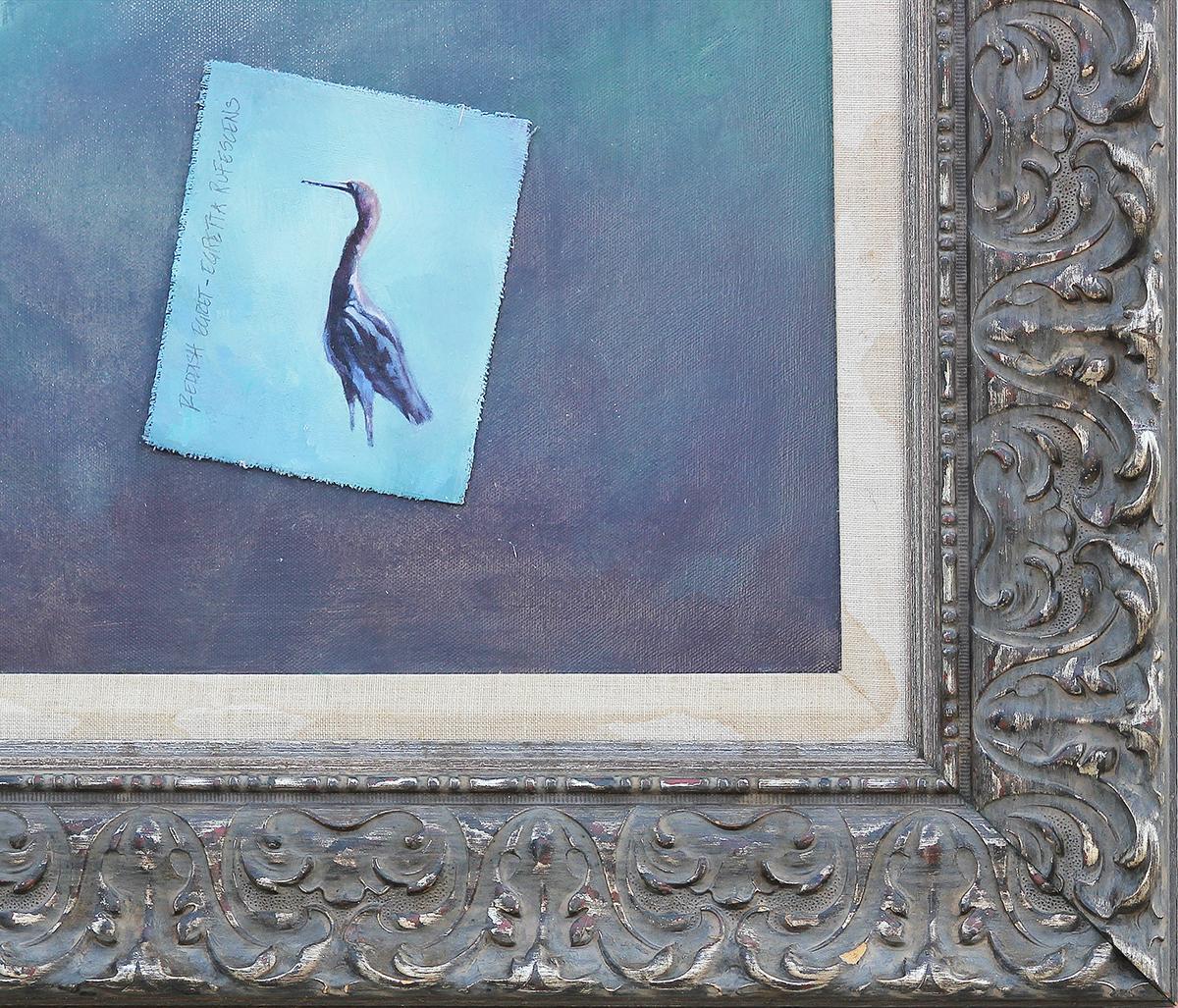 Blue and Violet Egret Painting 2