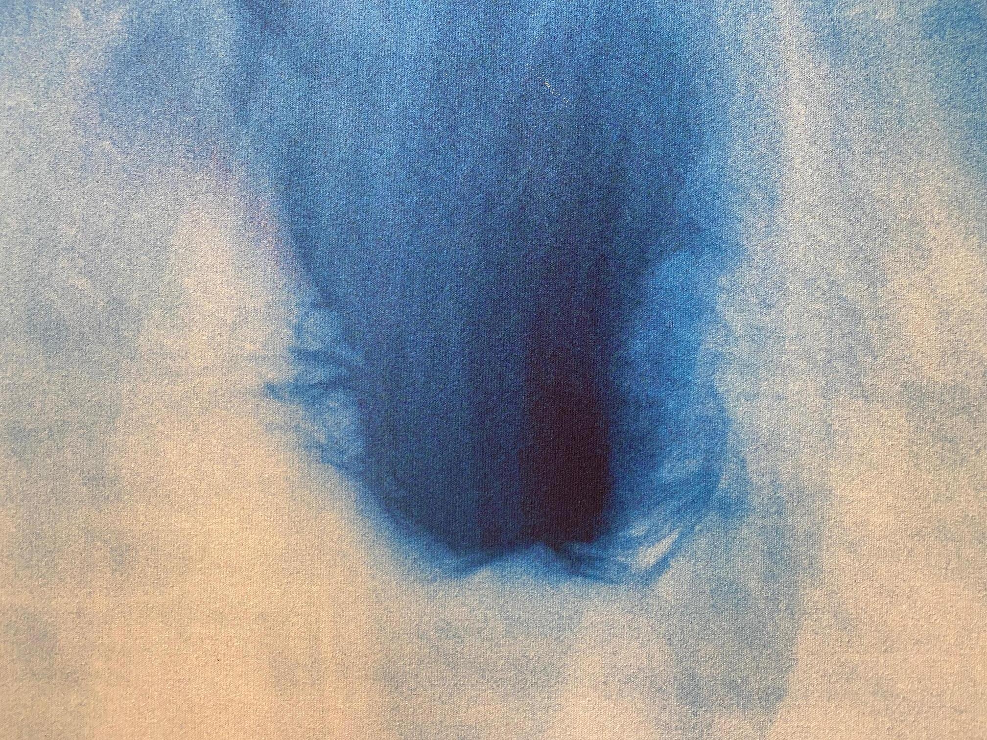 « Blue Hole » Acrylique sur Toile - Peinture Abstraite - Contemporaine - Painting de Unknown