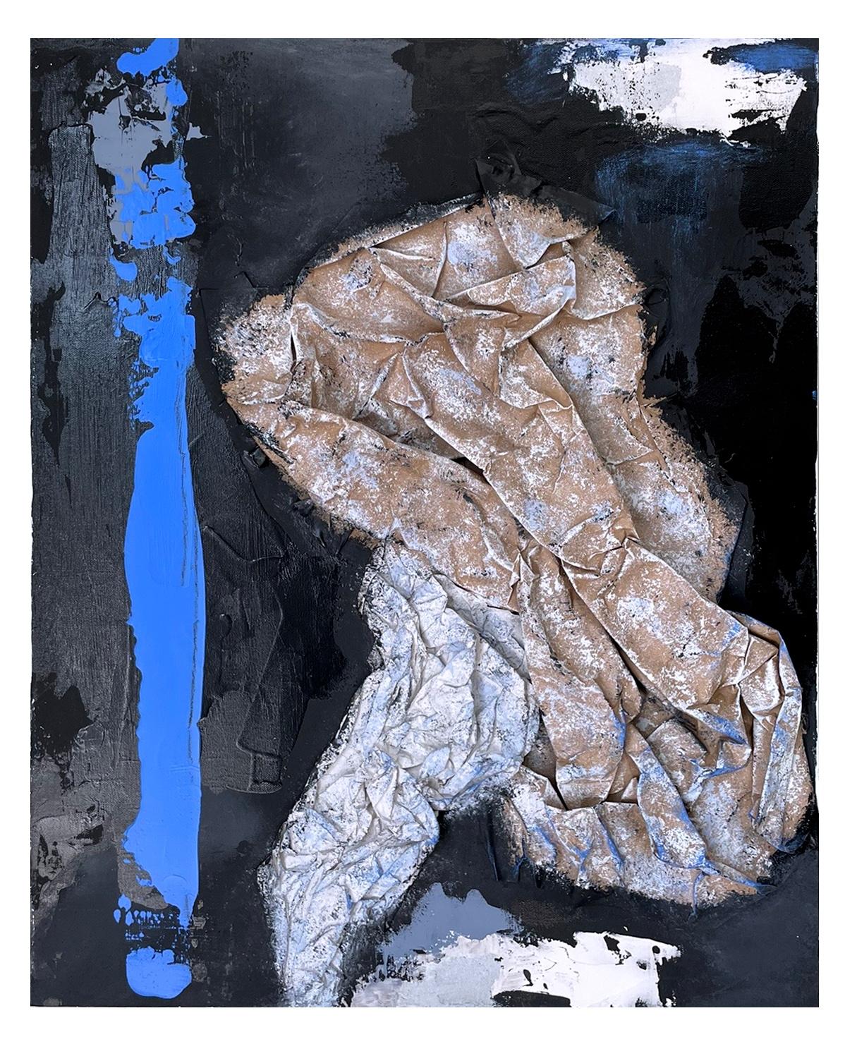 Blue Impression by Sikiu Mendez Samelnik - Painting by Unknown