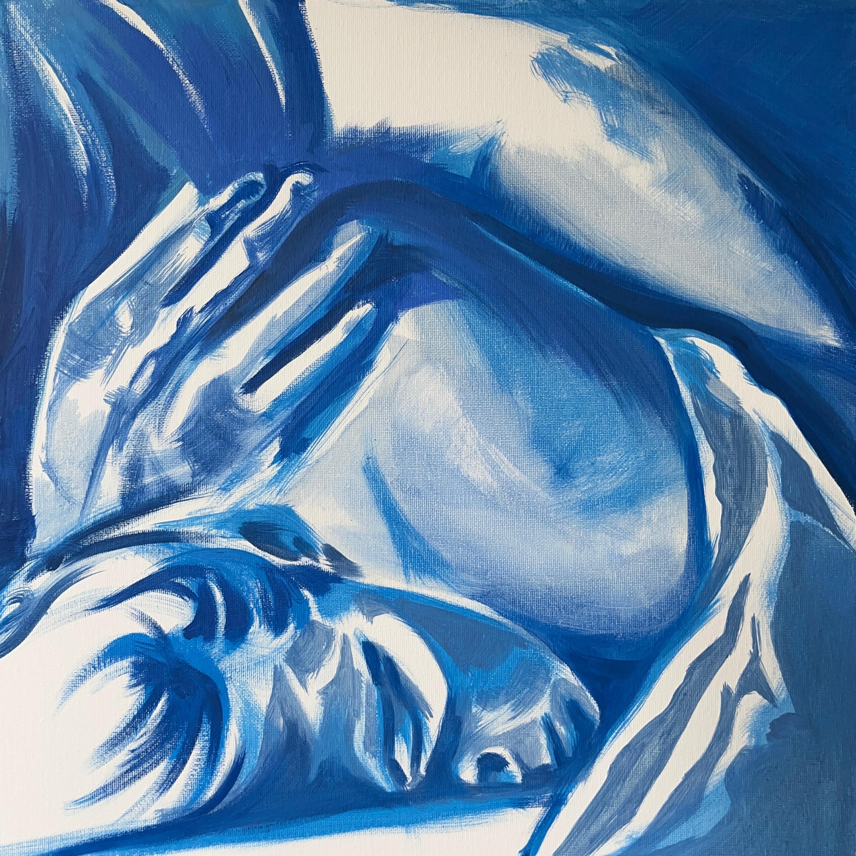 LOVE BLUE par Anna Jung  - Painting de Unknown