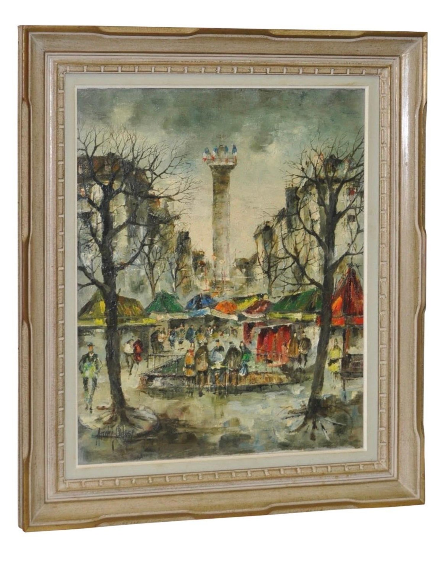 Unknown Blvd Richard Lenoir Paris Mid Century Oil Painting C 1950s For Sale At 1stdibs