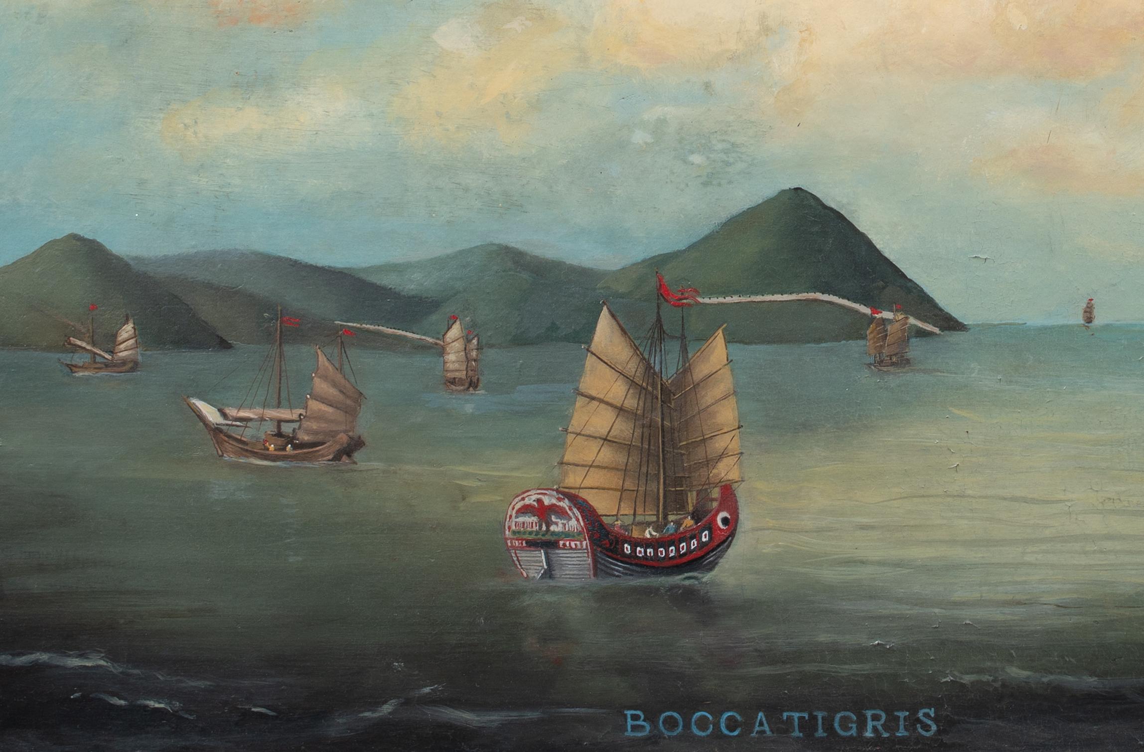 Bocca Tigris, Commercio d'esportazione cinese, 1850 circa  Dinastia Qing in vendita 1