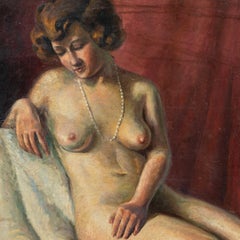 Bohemian French painter - Early 20th century figure painting - Nude female