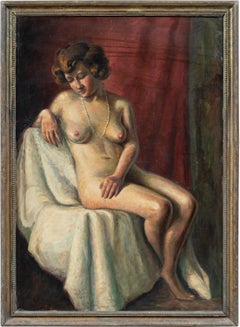 Peintre français de Bohème - Début du 20e siècle - Peinture de figures - Nu féminin