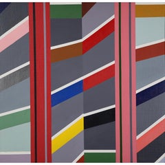 Bold and colorful Hard-Edge abstract painting