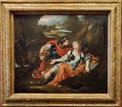 Bolognese School 17th Tancred and Clorinda The Baptism Jerusalem delivered