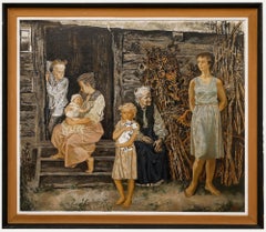 Boris Aleksandrovich – Gerahmtes Ölgemälde des 20. Jahrhunderts, Expectation