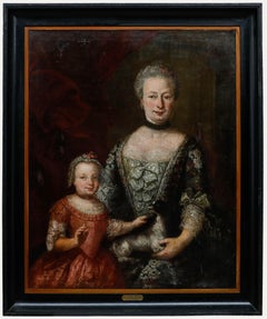 Borne - École européenne Huile du XVIIIe siècle, Anna et Adélaïde
