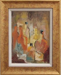 Recuerdos embotellados" de Val Martin, Escuela Francesa (hacia 1960)