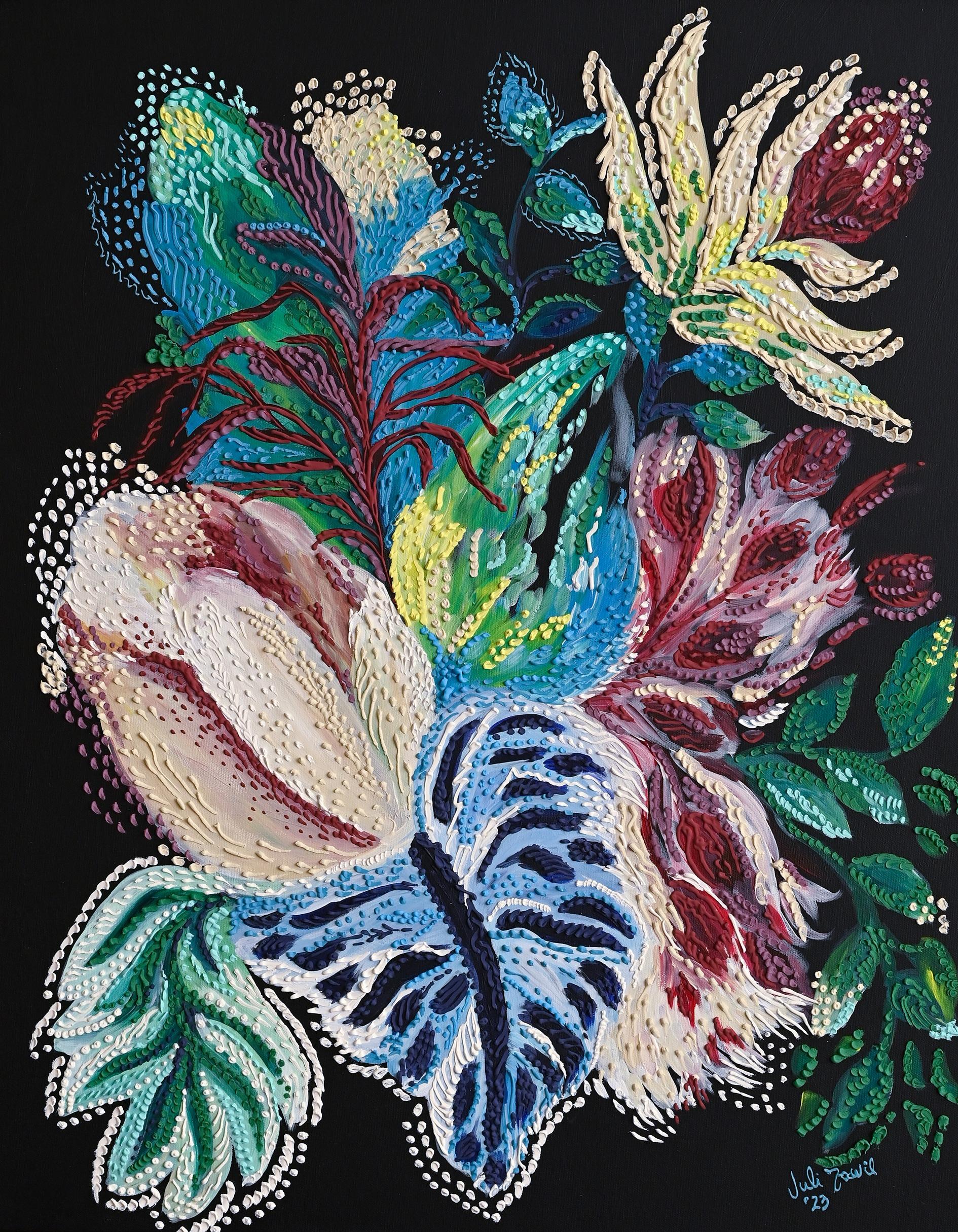 Blumenstrauß von Julieta Tawil – Painting von Unknown