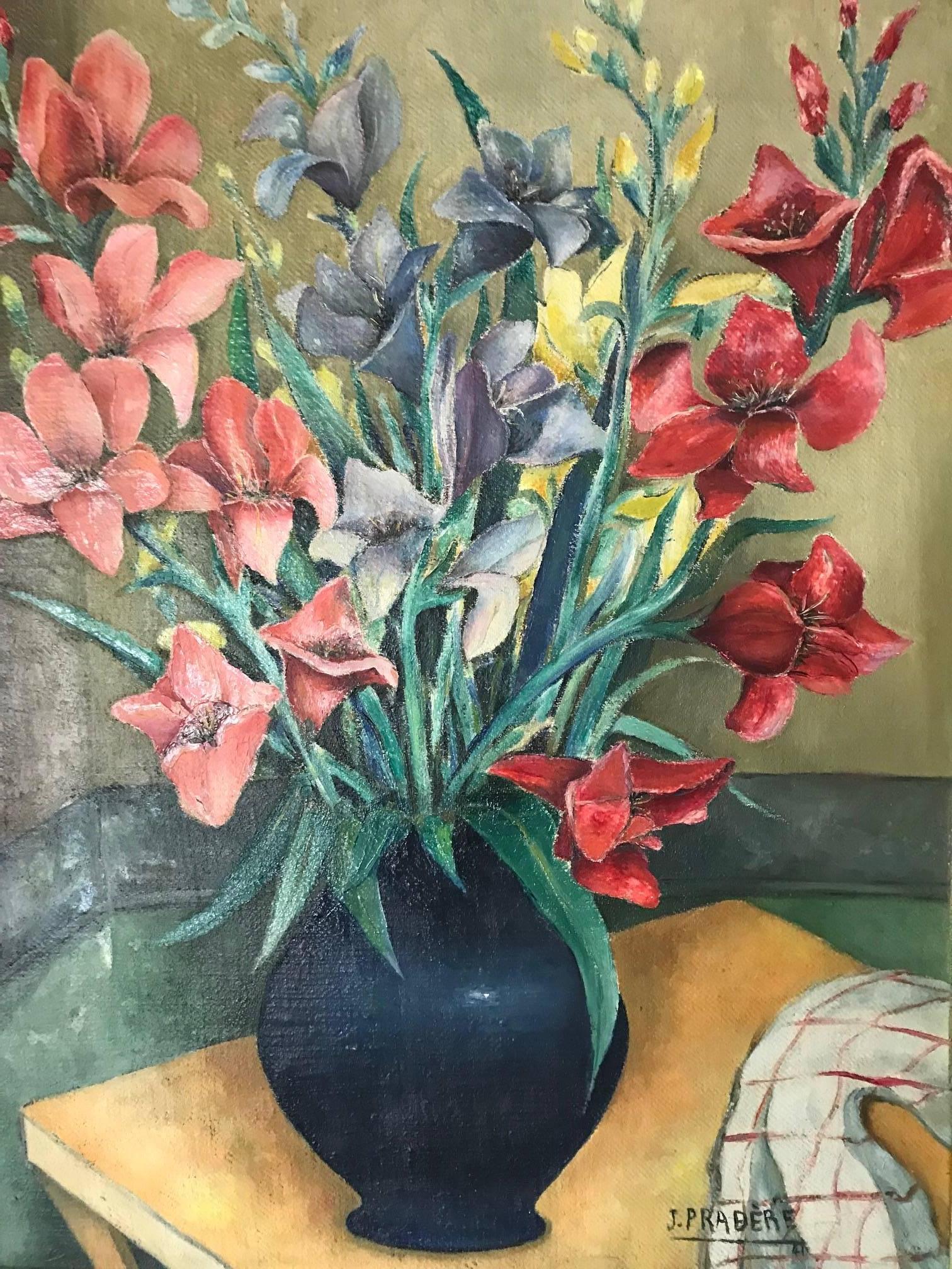 Unknown Still-Life Painting - Bouquet de Fleurs