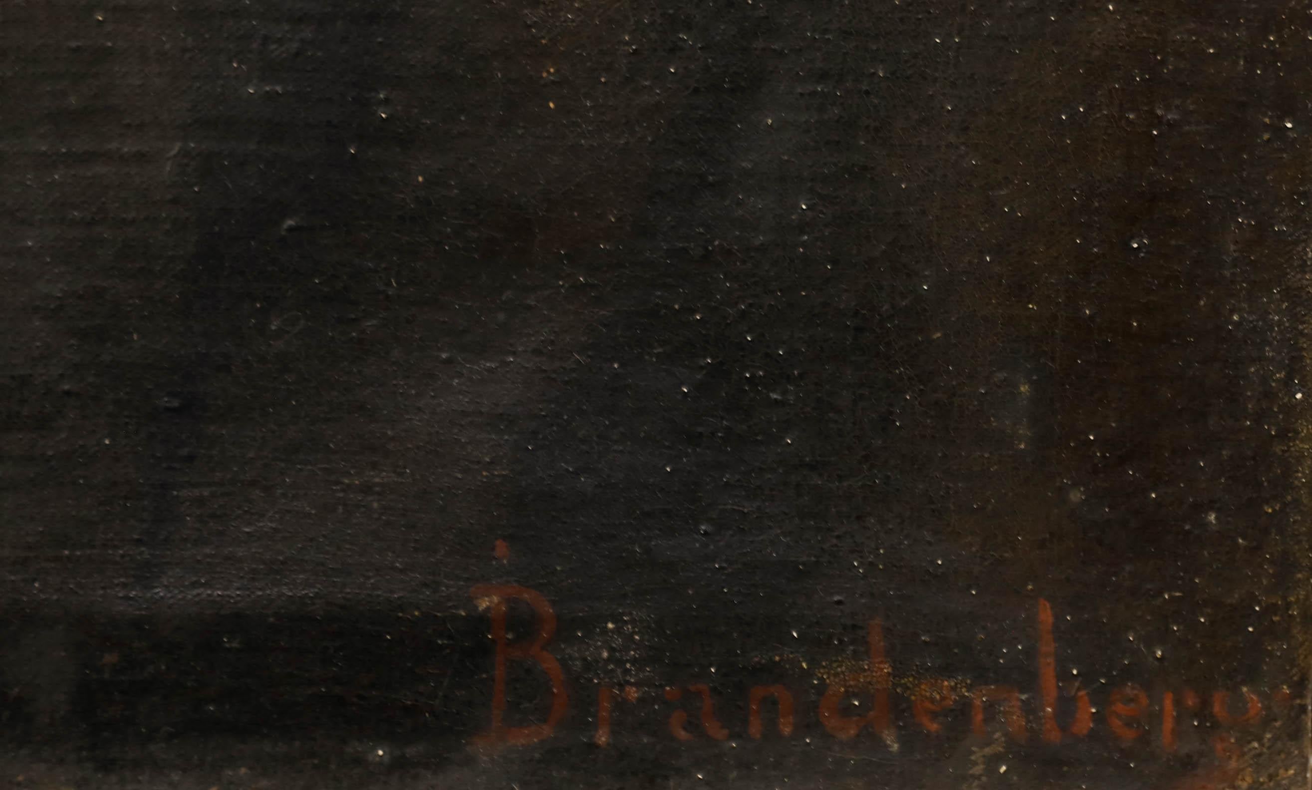 Brandenberg - German School Oil, Portrait of Anna Katherina Herrman For Sale 1