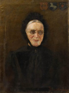 Antique Brandenberg - German School Oil, Portrait of Anna Katherina Herrman