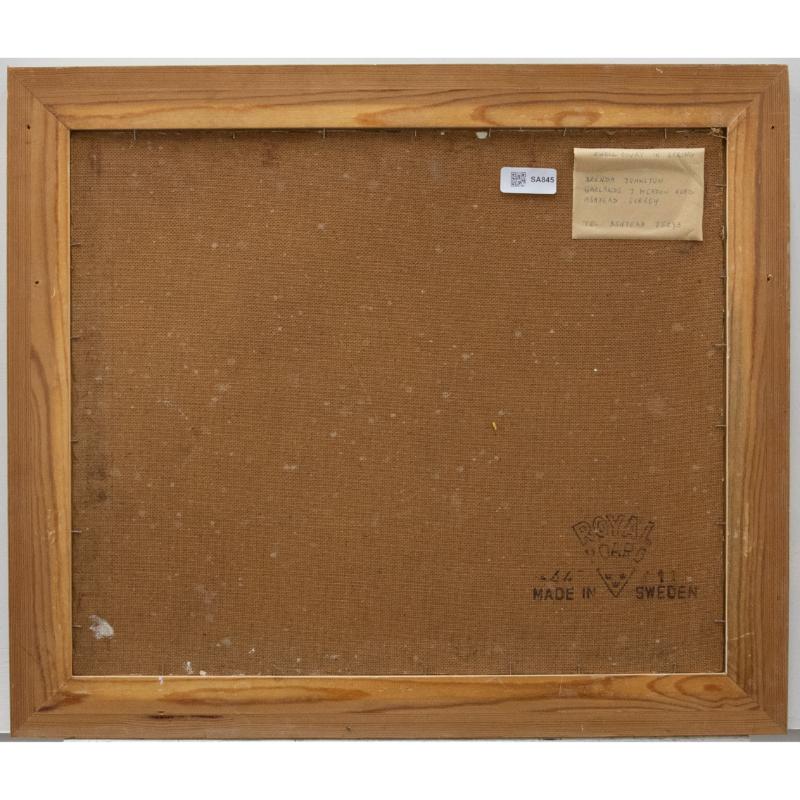 Brenda Johnstone - Gerahmtes Öl des 20. Jahrhunderts, Ewell Court im Frühling (Braun), Landscape Painting, von Unknown